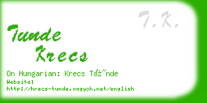 tunde krecs business card